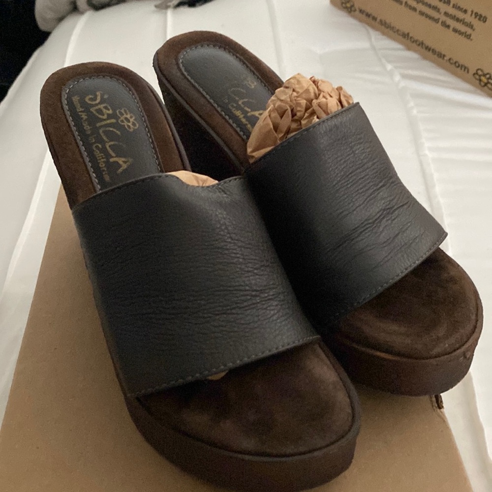 Sbicca Wedges Size 7 brown